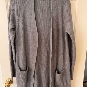 Gray Women's Open Front Cardigan Sweater